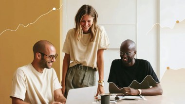 Two men and a woman learning WordPress for enterprise