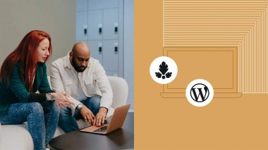 a man and woman learning enterprise WordPress