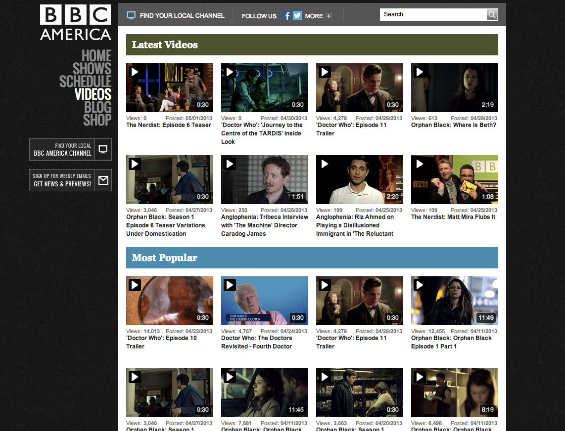 BBC America - Videos