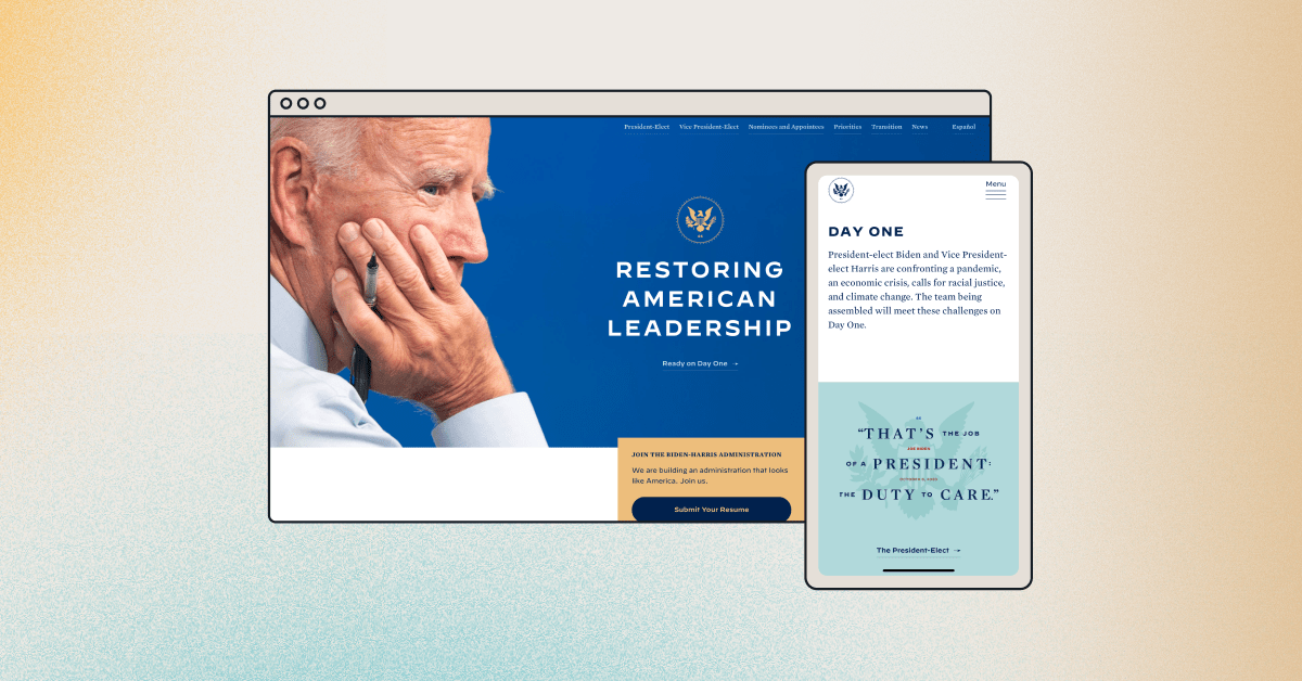 The Build Back Better website