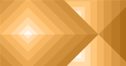 Decorative golden expanding diamond shapes off-centered with abstract pattern