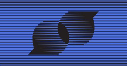 Abstract image with two interlocking circles.