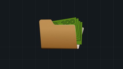 Brown folder with hundred-dollar bills, illustrating digital solution content management or transaction workflow.