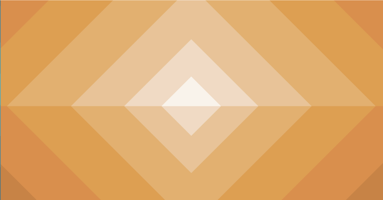 Decorative golden expanding diamond shapes