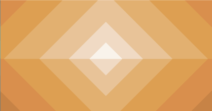Decorative golden expanding diamond shapes