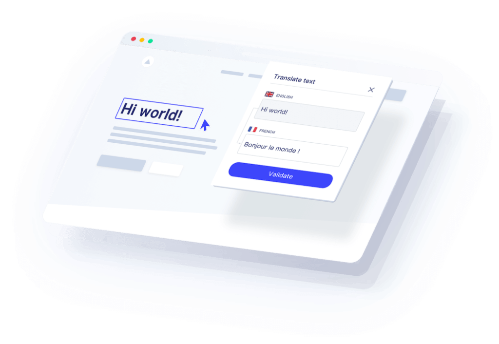 A digital solution dashboard having translation user interface