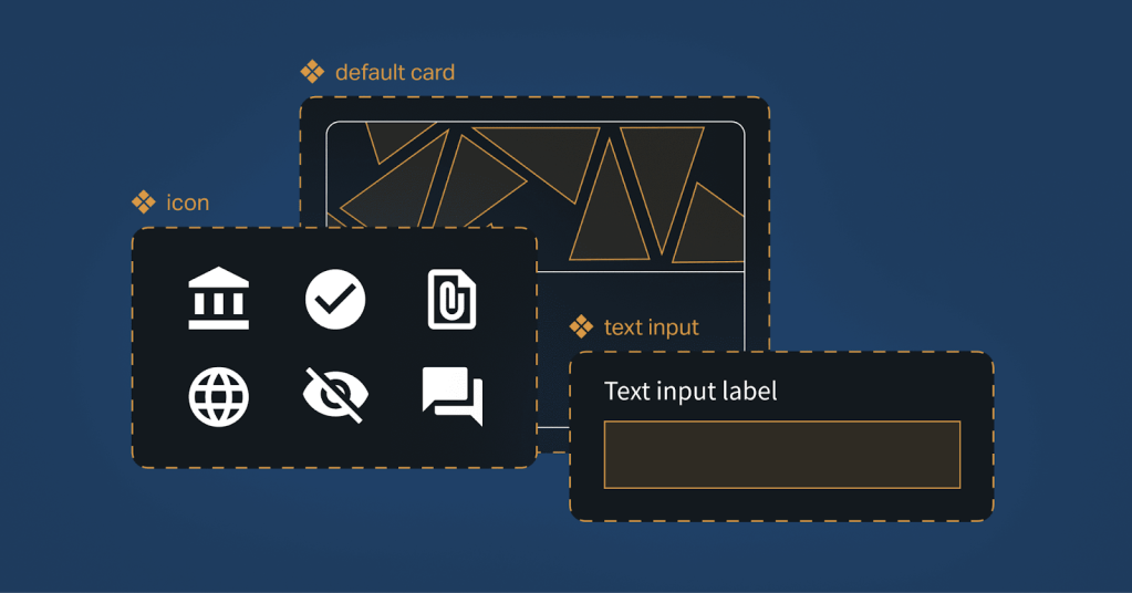 Grpahic showcasing CivicPress card components & form elements