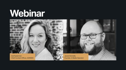 Webinar image featuring Zoë Ruderman of ADWEEK and Jacob Donnelly of A Media Operator.