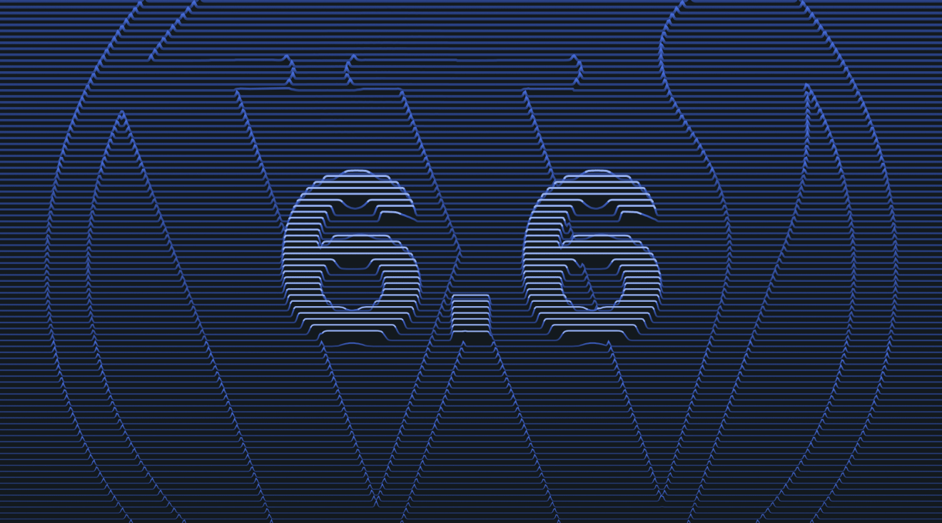 Graphic of version 6.6 and WordPress W logo in the back