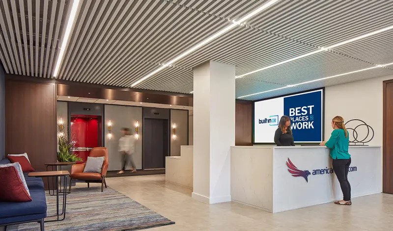 Inside of American Eagle office