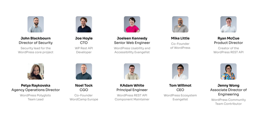 Headshots of staff at Human Made