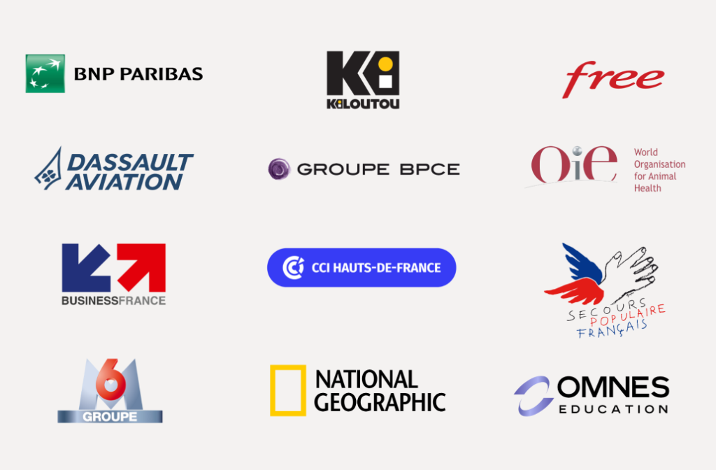 Twelve organizational logos representing digital solution integration and publishing workflows.