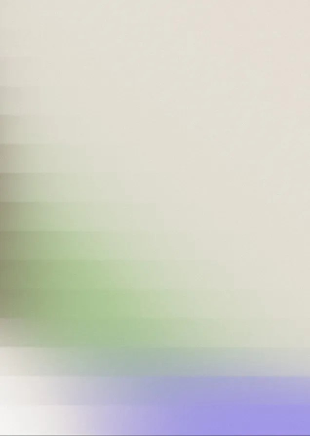 Blurry gradient with soft beige, green, and blue horizontal bands blending into each other.