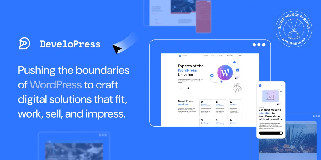 Ad featuring website mockups and text promoting digital solution for content publishing and workflows.