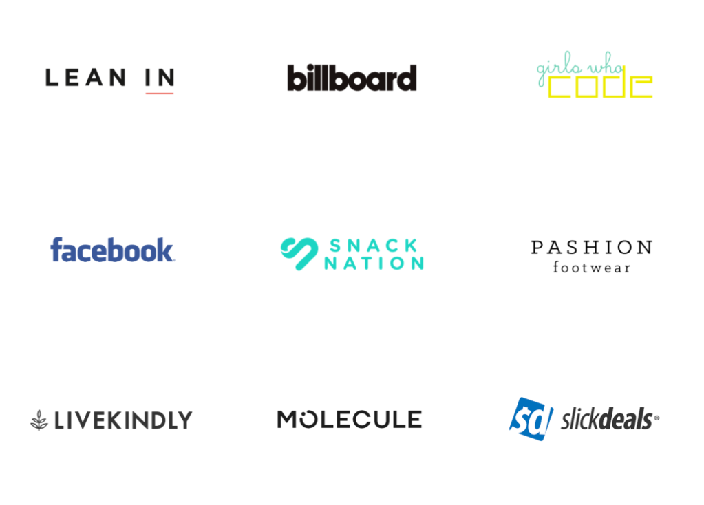 Grid of nine company logos representing brands integrating with a digital solution for editorial workflow and publishing.