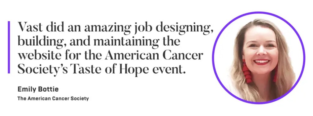 The American Cancer Society Quote about WordPress VIP Partner VAST
