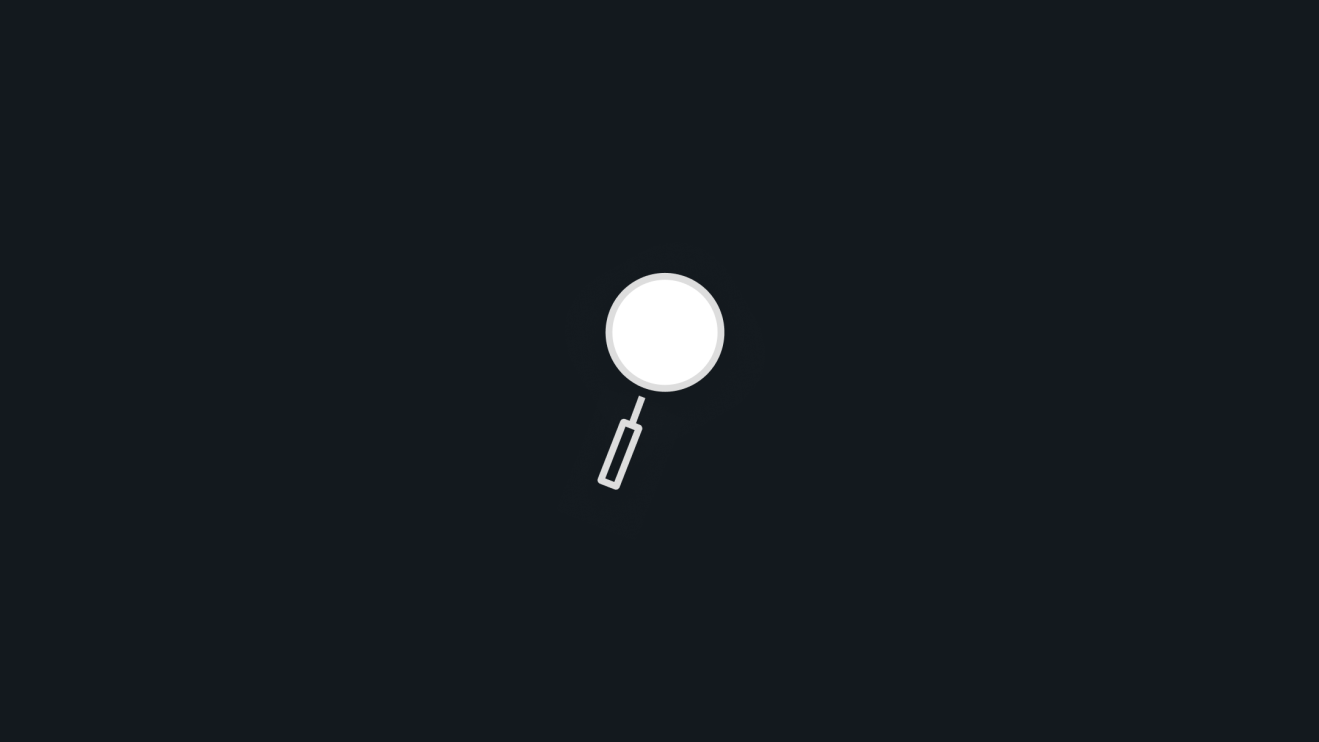 Simple white magnifying glass icon centered on a dark background, representing enterprise search integration.