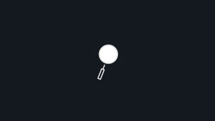 Simple white magnifying glass icon centered on a dark background, representing enterprise search integration.