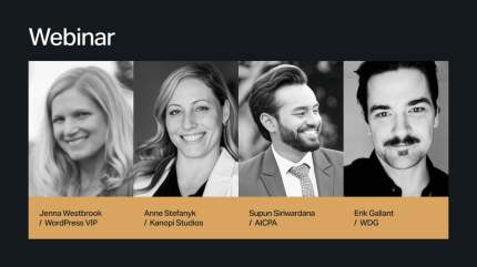 Webinar featuring speakers Jenna Westbrook, Anne Stefanyk, Supun Siriwardana, and Erik Gallant discussing associations member journeys.