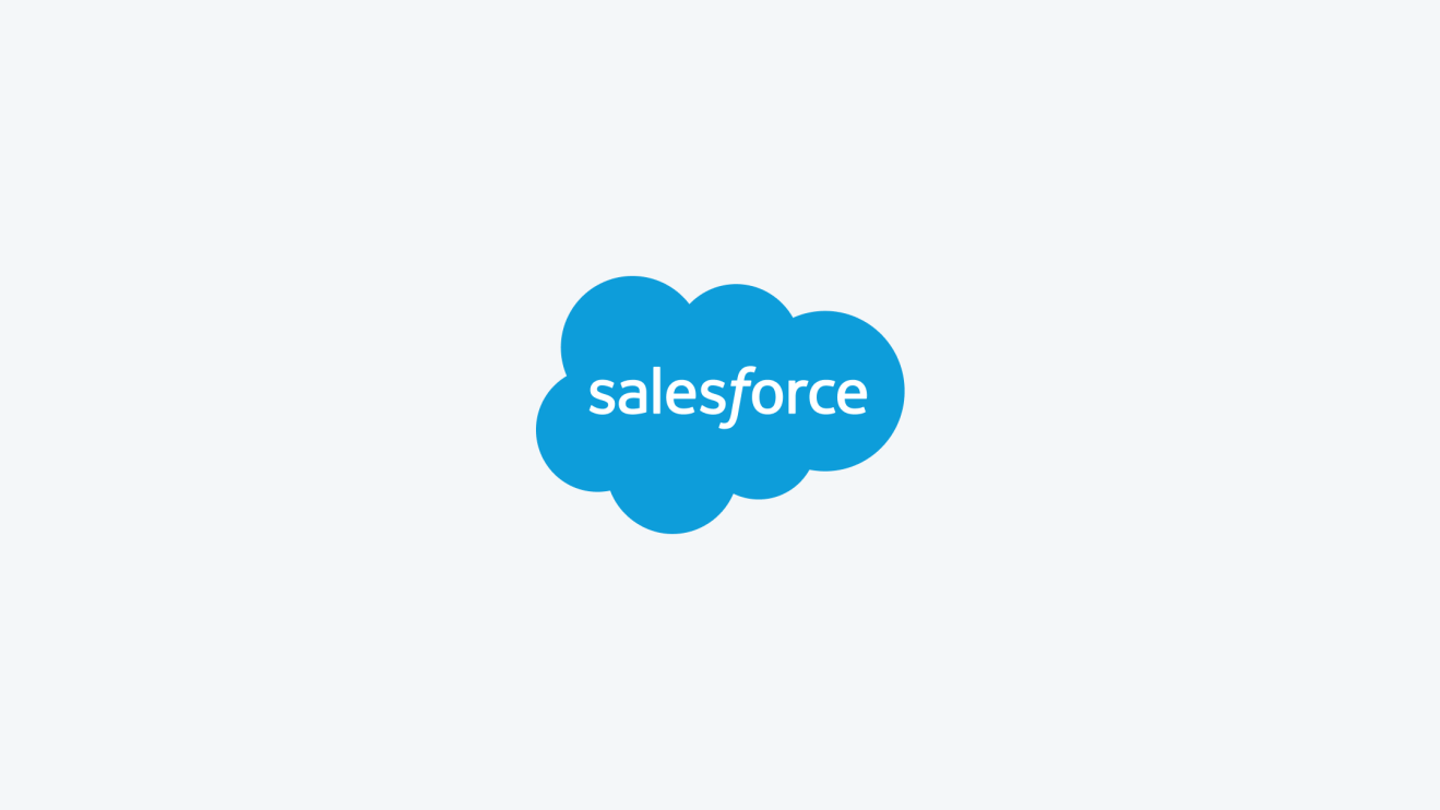 Salesforce logo on a light blue background, representing their Answers Agent integration.