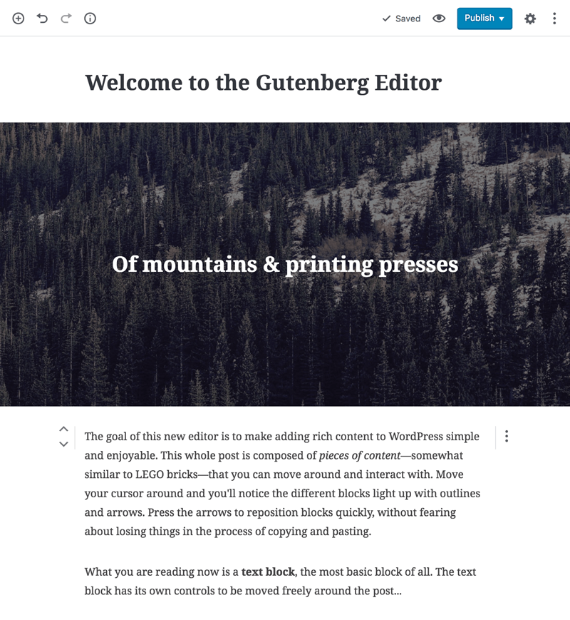 WordPress Gutenberg Editor