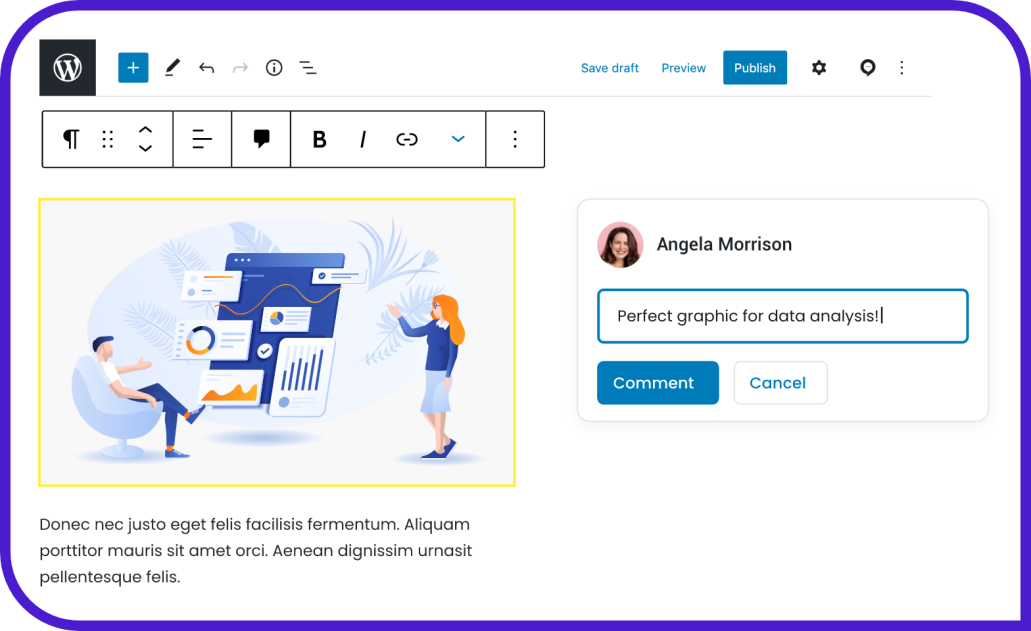 How to make comments on media with the Multicollab plugin