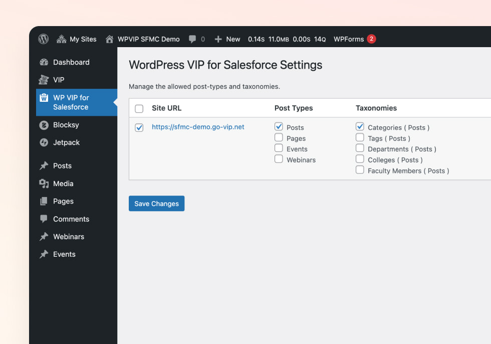 Custom content taxonomies