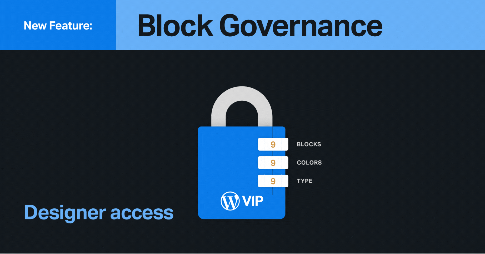 Image of a lock with the text "block governance"
